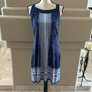 Tommy Bahama Island Sheath Dress. Size XXS. Worn Once. Blue/White Print.